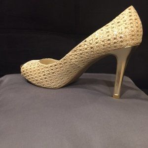 Elegant High Heeled Gold  Shoes